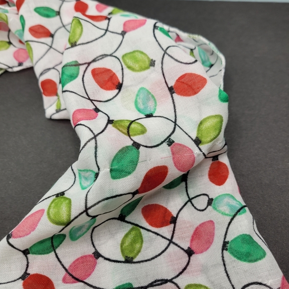 Christmas String Lights Scarf Womens Fashion Multicolor 60 in x 12 in - Picture 2 of 5